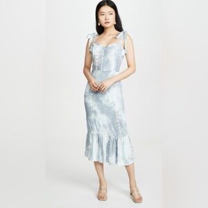 english factory sleeveless tie-strap lace midi dress English Factory Tie Strap Lace Midi Dress in White